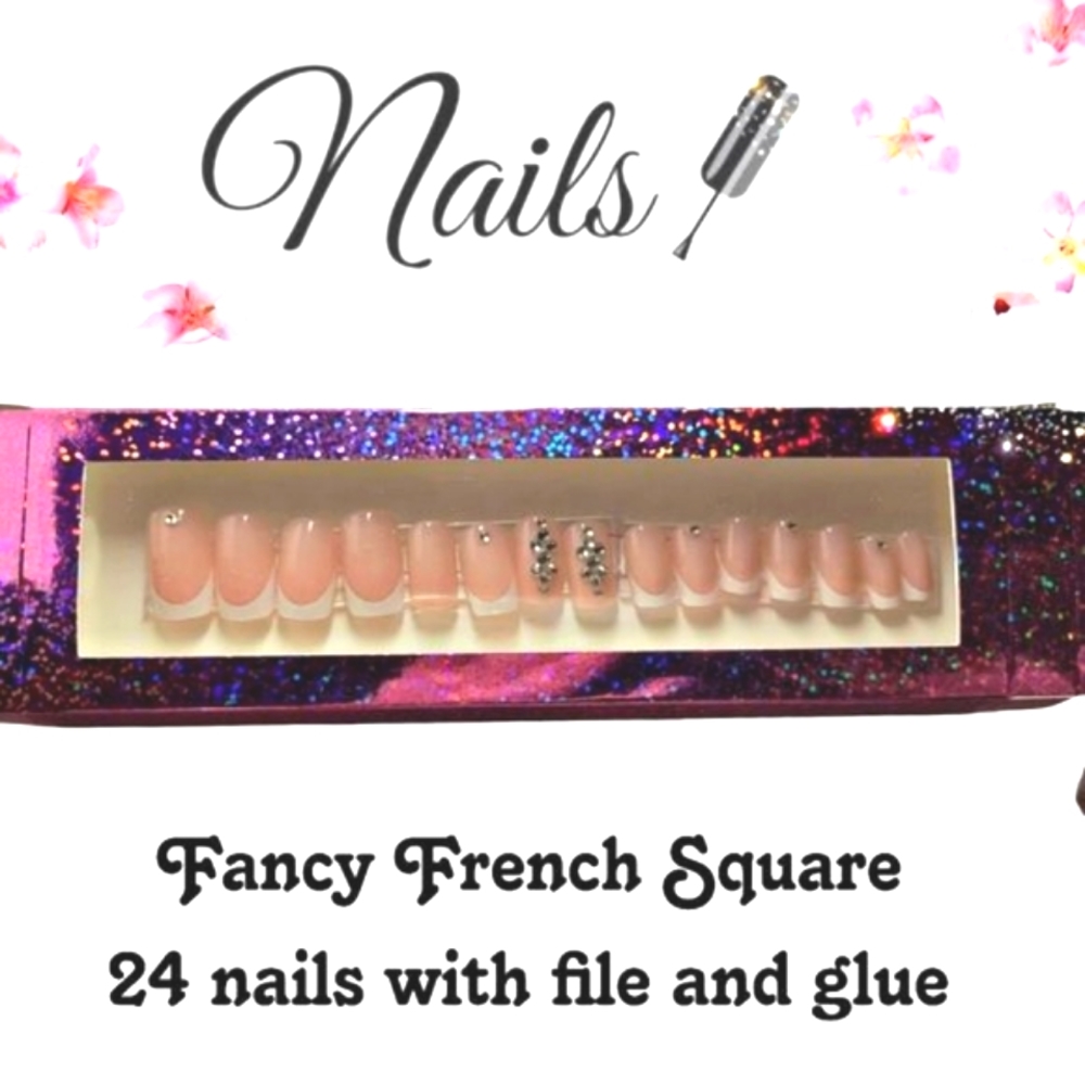 FANCY FRENCH PRESS ON or GLUE ON 💅 NAILS* DIY NAIL KIT